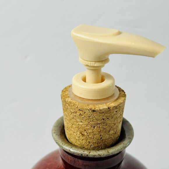 Paul Ray Pottery Drip Glaze Soap Dispenser Signed 8" Pump Studio Seagrove NC - Picture 2 of 7